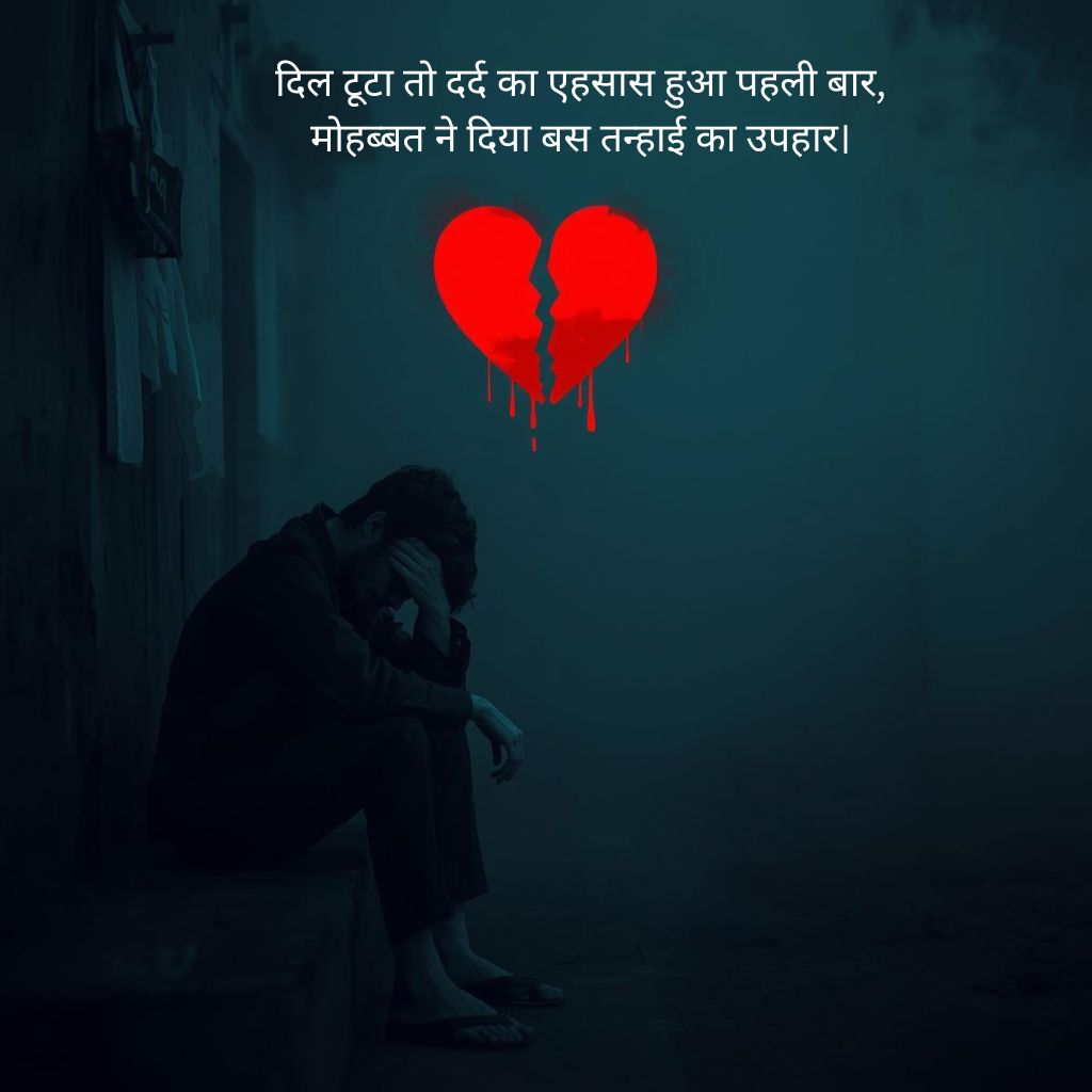 Broken Heart Shayari 2 Lines In Hindi​