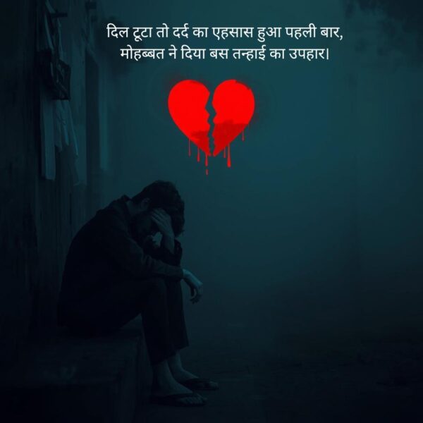 Broken Heart Shayari 2 Lines In Hindi​